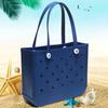 Водонепроницаемая пляжная сумка из ПВХ с отверстиями, нескользящая ручка, большая вместительная открытая сумка-тоут, принадлежности для пикника у морского бассейна