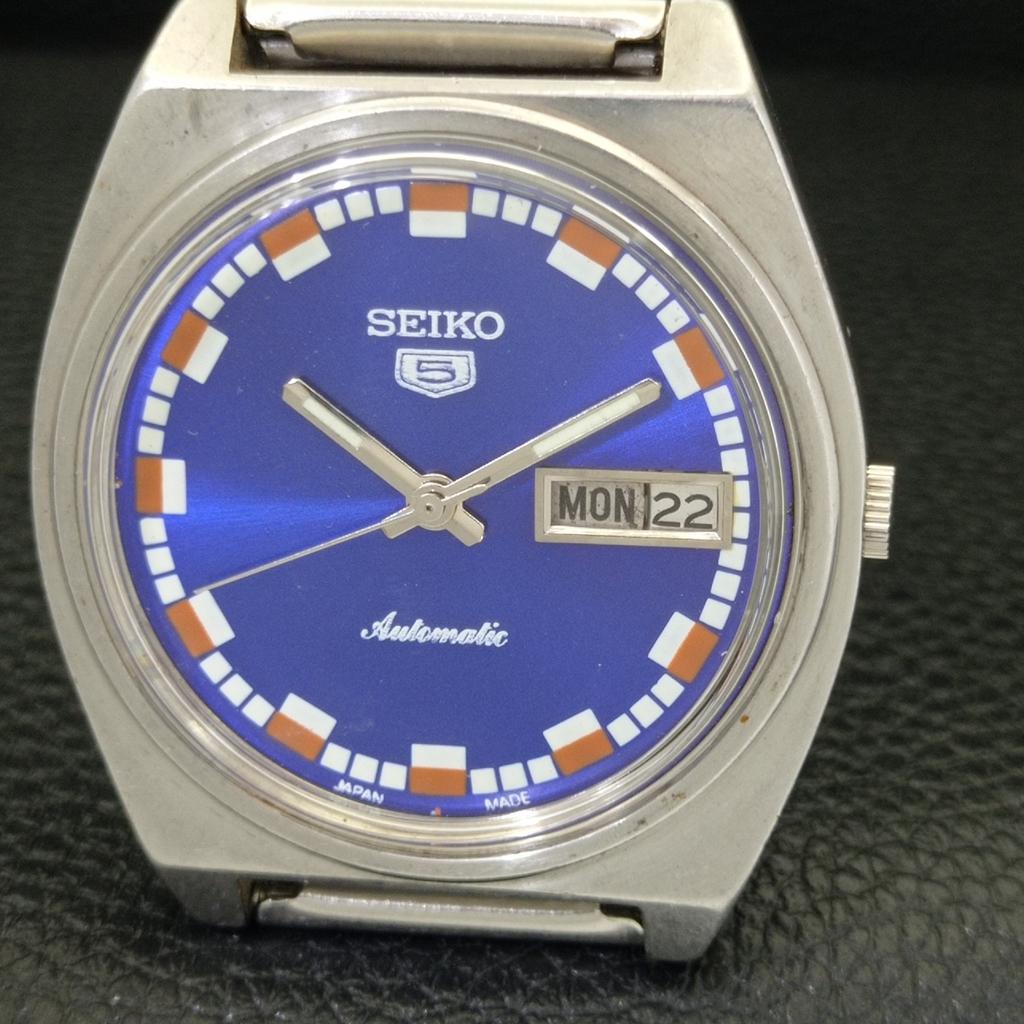 ВИНТАЖНЫЕ МУЖСКИЕ ЧАСЫ SEIKO 5 AUTOMATIC 7006A ЯПОНИЯ С СИНИМ ЦИФЕРБЛАТОМ a701636-5 R206c-a701636