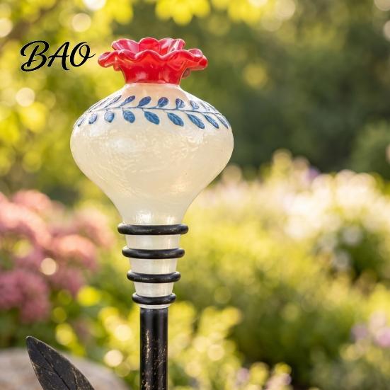 Bird Watching Supplies for Deck Hummingbird Feeder Garden Stakes, Vintage Flower Nectar Feeders, Shaped Outdoor Feeders Yard Patio Decor