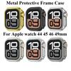 Для Apple Watch Series 11 10 9 8 7 6 5 SE3 Металлическая защитная рамка Чехол для iWatch 46мм 45мм 44мм изменен на Ultra 1/2/3 49мм