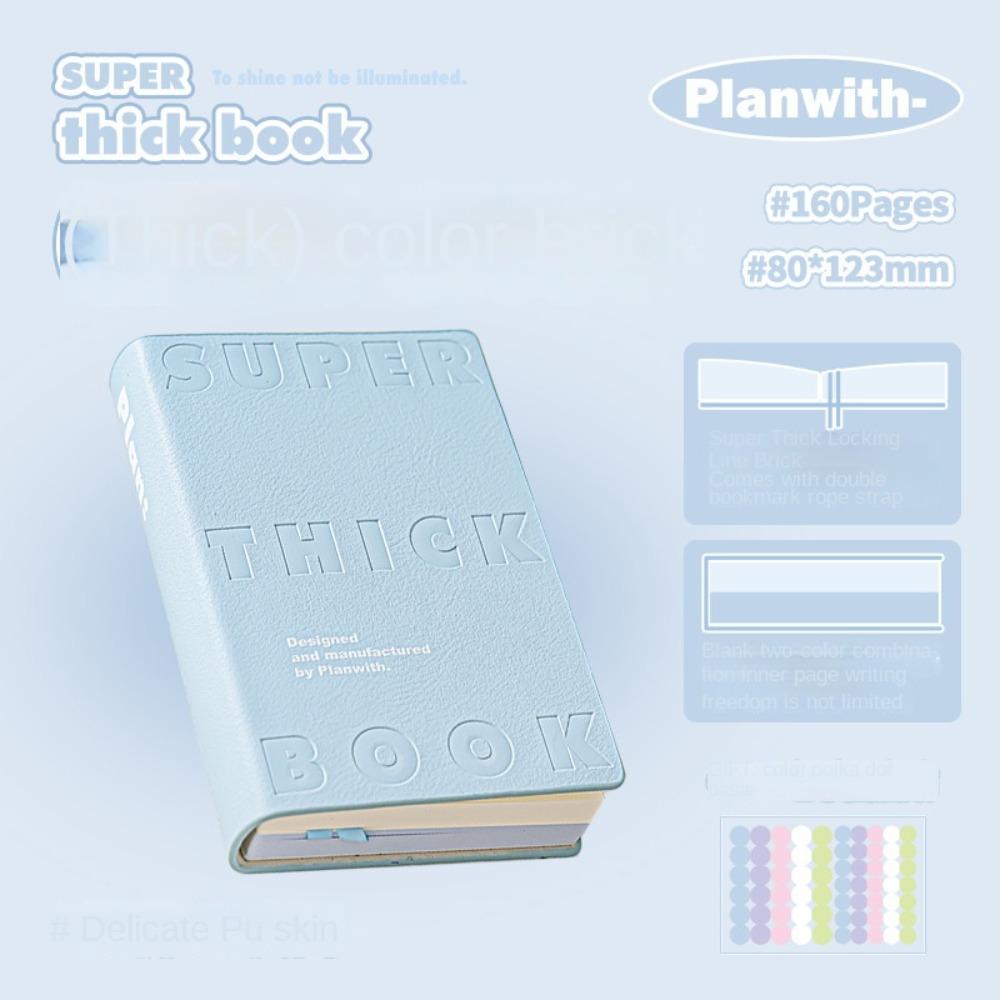 Square Leather Notebook Waterproof Cover Planner Notepad Pocket Notebook Office Use