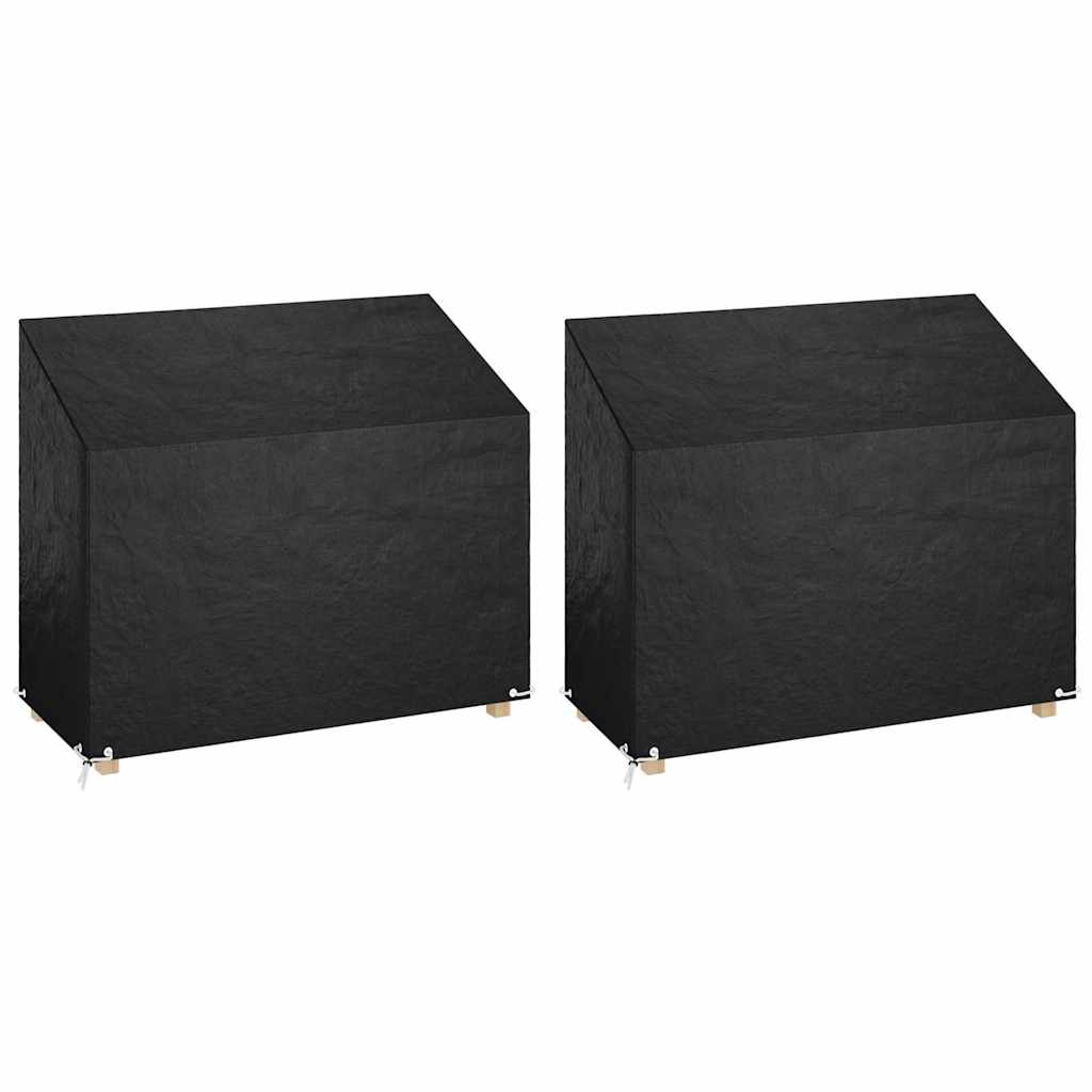 Vidaxl Pokrowce Na Ławki Ogrodowe, 2 Szt, 8 Oczek, 160X70X70/88 Cm, Pe