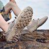 Men’s Outdoor Hiking Shoes Grey Driving Shoes Casual Slip on Summer Black Mesh Shoes Plus Size 45 46