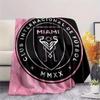 1PC Inter Miami CF Patterned Flannel Blanket Suitable For All Seasons for Home Decor Warmth and Comfort Gifts Holiday Present