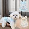 Тонкое прохладное платье для собаки Мягкая юбка для щенка Одежда для питомца Одежда-охладитель для собаки Весна/Лето