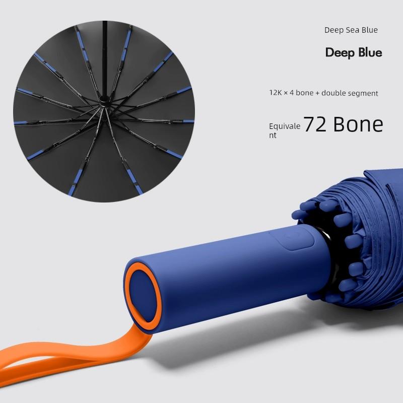 32-Bone Typhoon-Proof Automatic Umbrella Men's Large Strong Wind-Resistant Rainstorm Dedicated Umbrella Rain-Proof Dual-Use Female Folding Umbrella