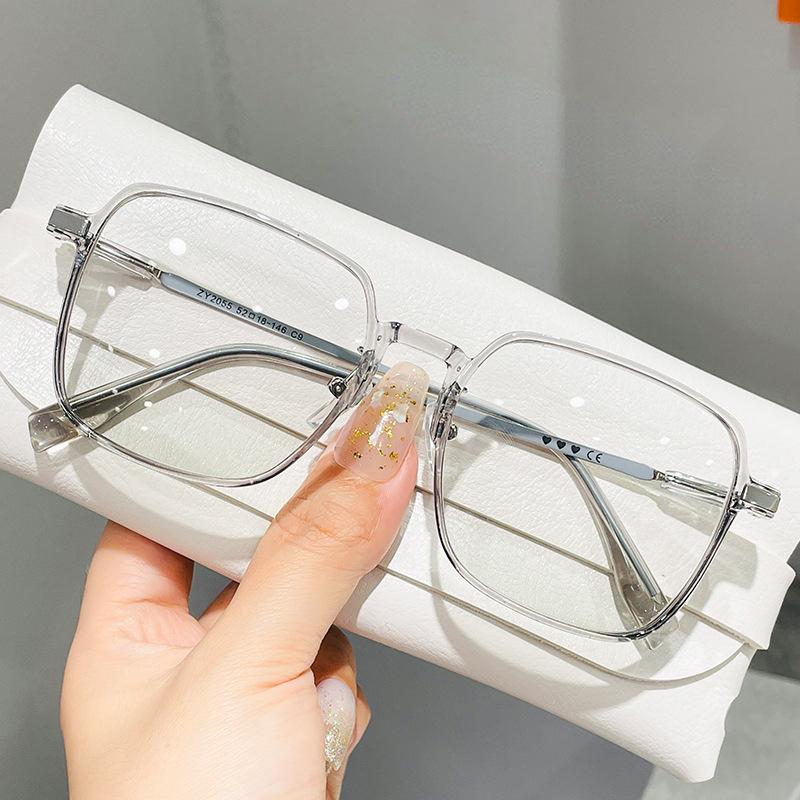 Oversized Blue Light Blocking Eye Protection Glasses Women's Yellow Lens Pink Lens Optical Spectacle Eyeglasses EMA