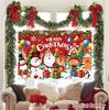 Christmas Polyester Background 150*100cm Santa Print Party Banner for Home & Outdoor Holiday Decor 2026 Christmas Celebr