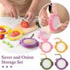 Onion Keeper Avocado Saver Airtight Food Storage Box with Silicone Lid Lemon Stackable Fridge Organizer for Picnic Office