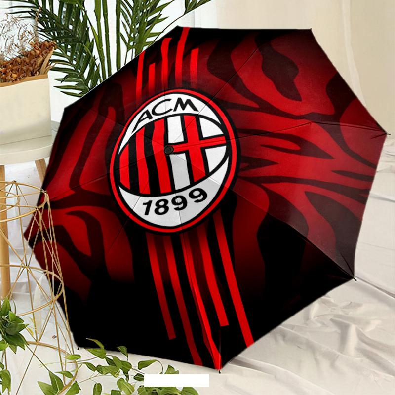 A-AC Milan Umbrella with Automatic Open/Close & Self-8-Rib Heavy-Duty Umbrella, Compact Travel Umbrella Suitable for Outdoor
