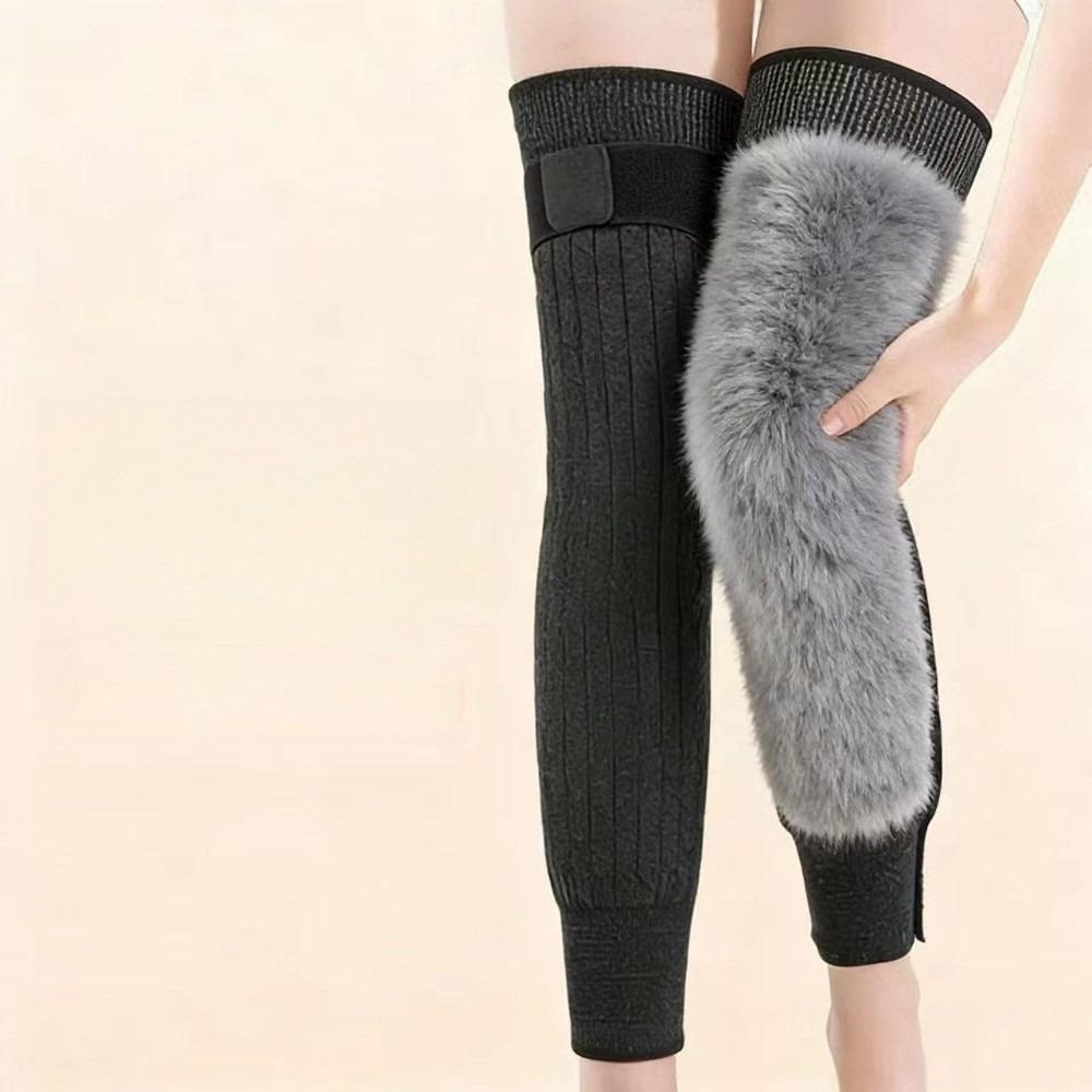 Windproof Thick Knee Protector Elastic Thermal Leg Warmers Winter Knee Cover Sport Accessories