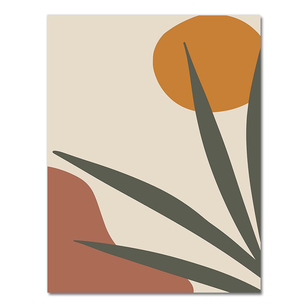 Abstract Burnt Orange Wall Art Canvas Painting Terracotta Rainbow Minimalist One Line Face Drawing Poster Boho Prints Home Decor