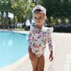 2020 Solid Color Baby Flounce Bikini - European & American Style Girls' One-Piece Swimsuit