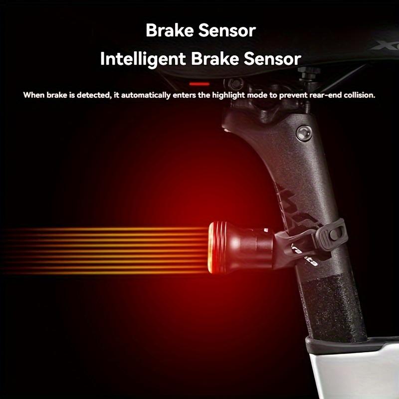 Велосипедный умный автоматический тормозной датчик, водонепроницаемый светодиодный фонарь для зарядки, велосипедный задний фонарь, предупреждающий фонарь для заднего велосипеда