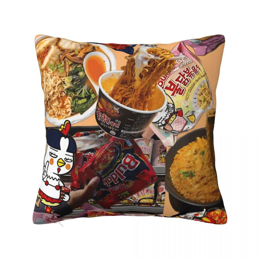 Острые Куриные Лапша Buldak Hot Chicken Flavor Ramen Наволочка Современная Наволочка Квадратная Наволочка для Подушки