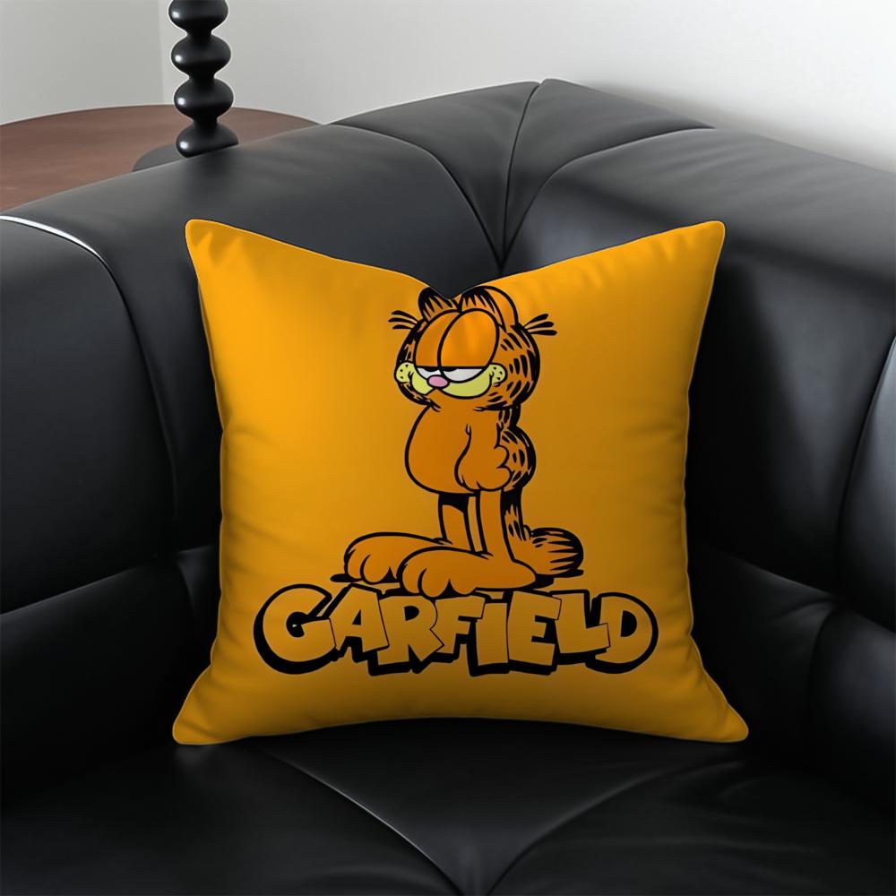 cartoon lazy GGarfieldS Cushion Cover Pillow Case Antidustmite Invisible zipper silky plush cushion