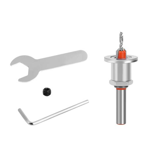 1 Set Countersink Drill Bit Conventional Round Design Alloy Cutter Head Adjustable Depth Easy To Install Taper Hole Drill Carpentry Accessories