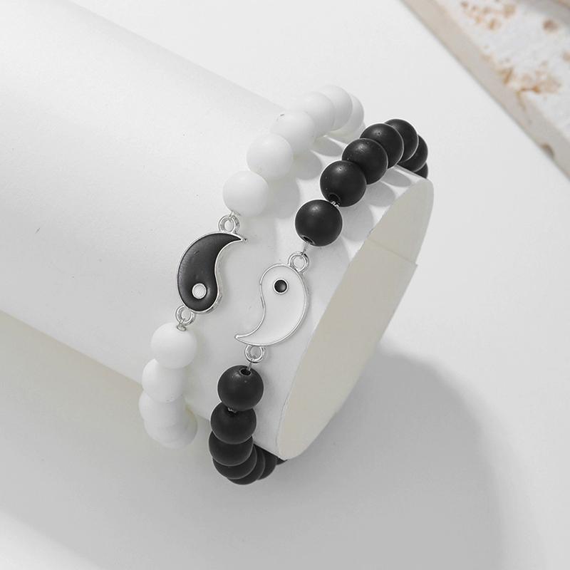 Европейские и американские черно-белые парные браслеты тай-чи