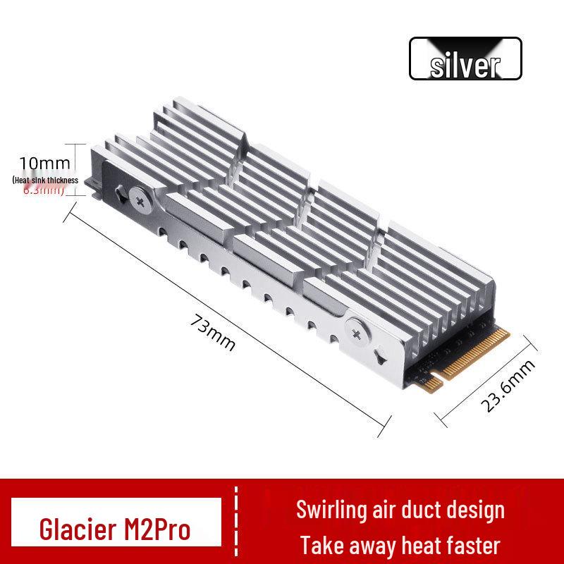 Охладитель SSD Iceberg M2 Pro: Поддерживает твердотельные накопители PS5 2280 NVMe M.2