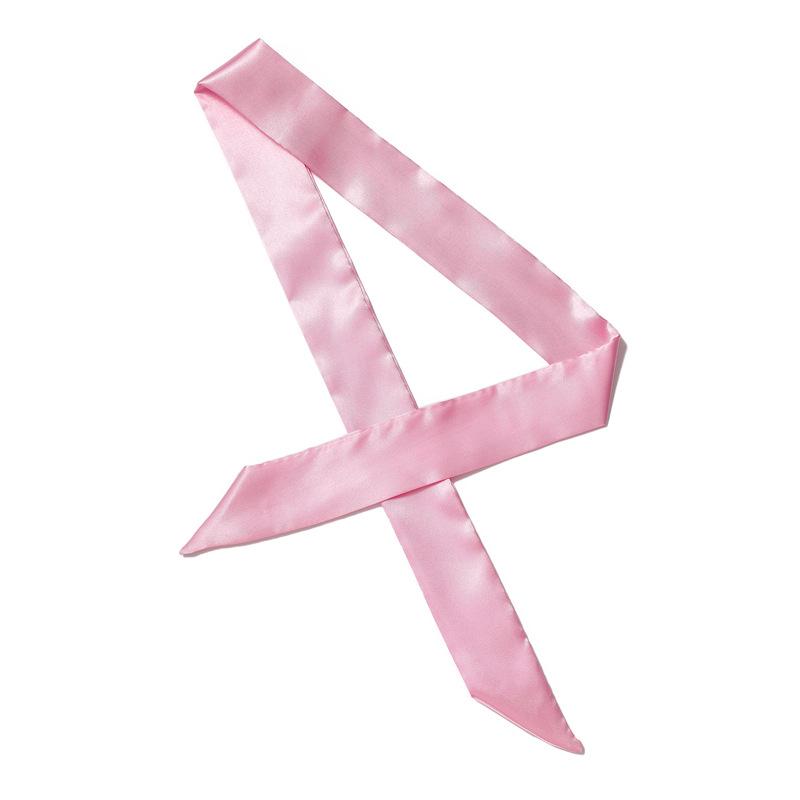 Solid Color Scarf, Women'S Slim And Long Scarf, Decorative Tie Bag, Ribbon, Versatile Headband, Bow Belt, Fashionable Scarf