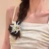 2025 New Korean Blue Ocean Starfish Shell Flower Hair Claw Hairpins For Women Cute Big Flower Hair Clip Beach Hair Accessories