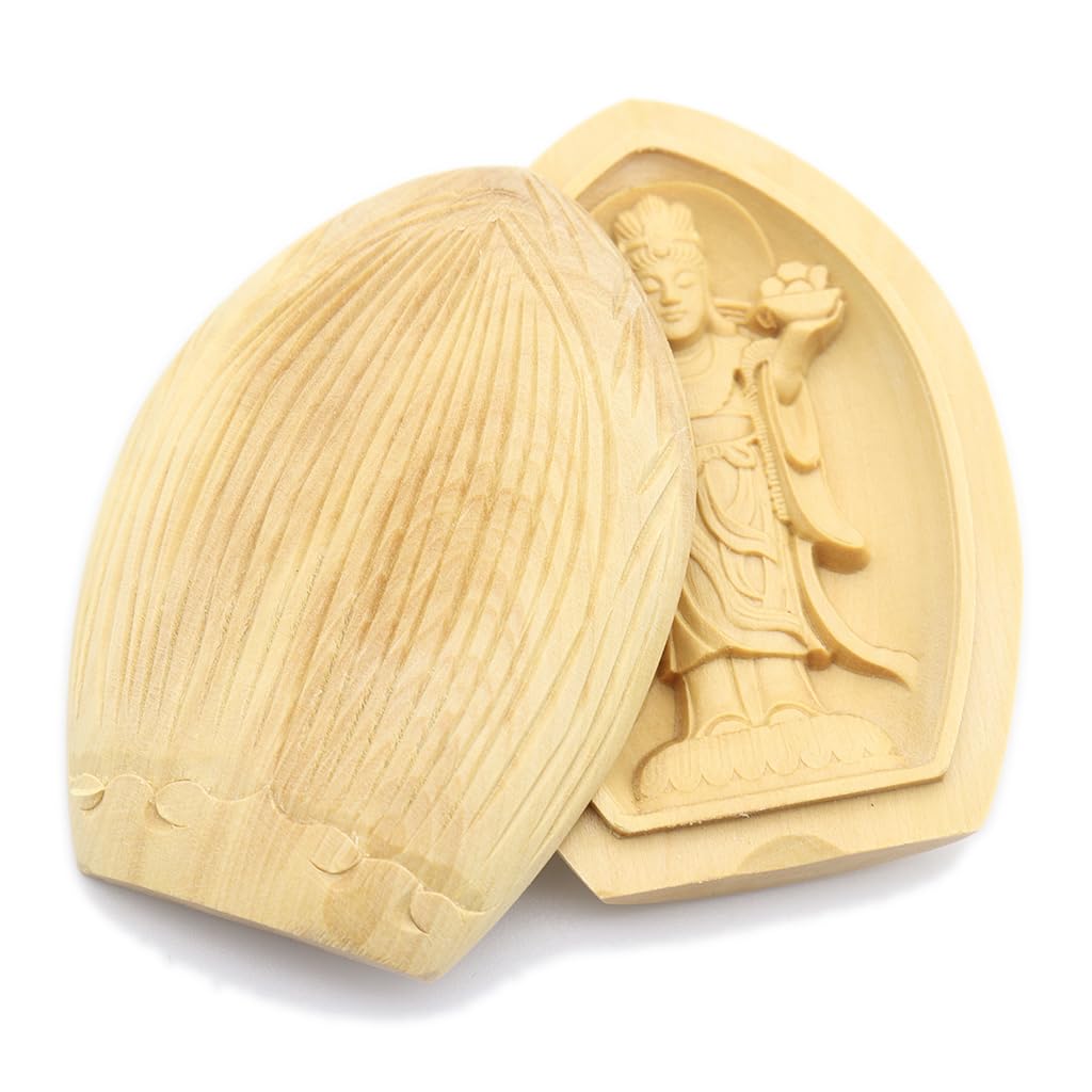 Kurita's Special Buddhist Statue [Guardian Deity] Gigeiten (Lotus-Shaped Incense Holder Buddha [Pocket Buddha]) Guardian Deity (Height 6.2cm, Width