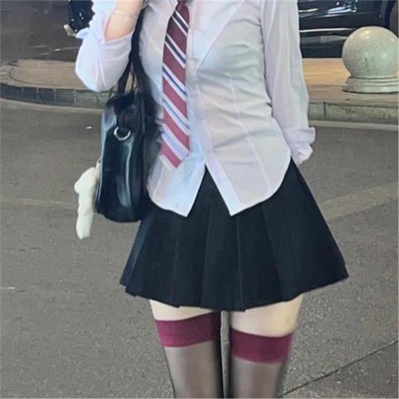 Chic Waist-Hugging JK Style Long Sleeve White Shirt - Versatile Slimming Winter Fashion for Women