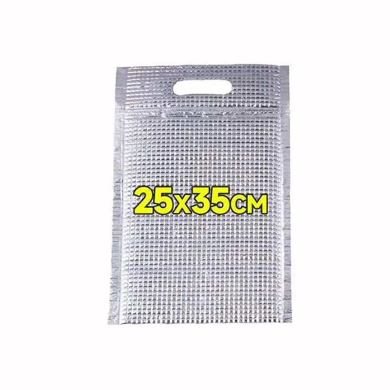 Cold Warm Aluminum Foil Bag Drink Food Thermal Insulation Bag Food Delivery Packing Bag Waterproof Cooler Pouches with Closure