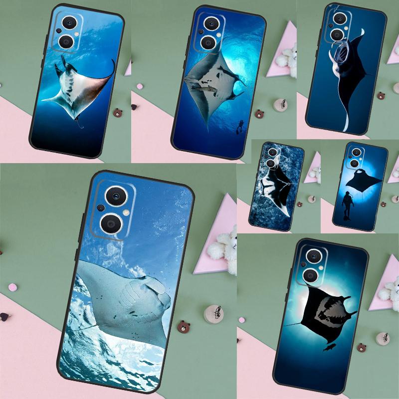 Чехол с рисунком ската для OPPO Reno 15 Pro 15F 10 11 12 13 13F 14 14F 8 7 Lite 8T OPPO Find X9 X8 X6 Pro