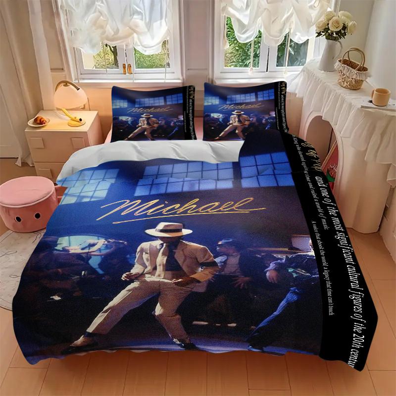 3Pcs Michael Jackson Dance Performance Bedding Sets For All Sizes New 3D Printed Bed Cover Comforter Duvet Cover Pillowcase Bedroom Decoration
