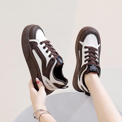 2025 весна белые туфли женские новые корейские версии ins студентки увеличивающие рост спортивные туфли на платформе повседневная обувь женская T03