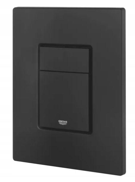 Grohe Solido concealed flush plate with button, black matt