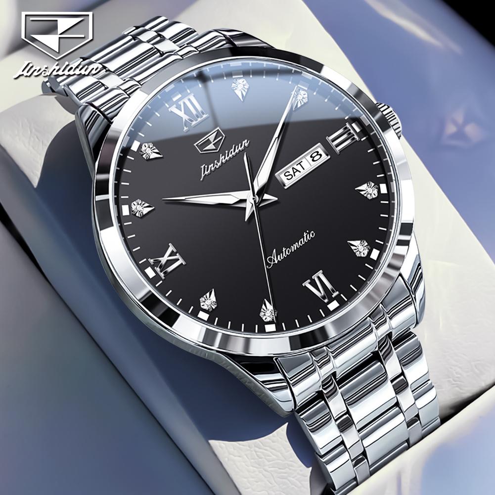 JSDUN 8980 Automatic Mechanical Watches For Man Simple Luxury Business Men's Wristwatches Waterproof Luminous Original Man Watch