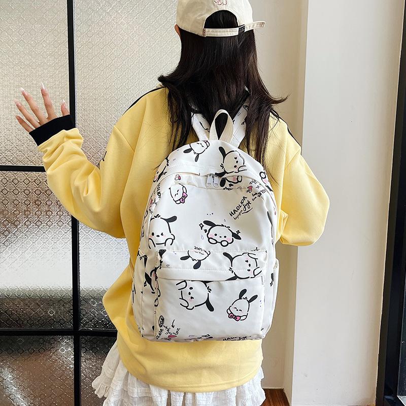 Printed Girl Backpack Junior High School Student Schoolbag High School Student Lightweight Large Capacity Backpack