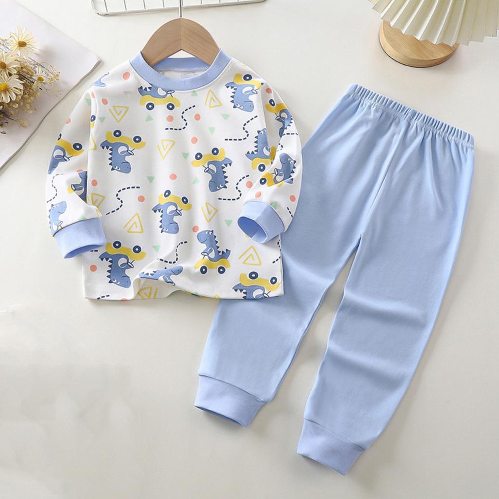 Children's Boys And Girls Home Wear And Pajamas Long-sleeved Tops And Trousers Sets