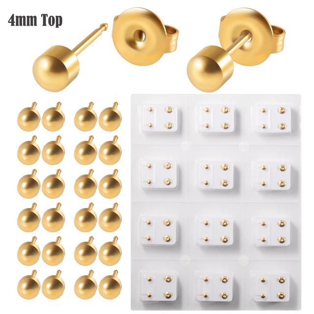 12Pairs Surgical Steel Gold&Silver Color Ear Studs Cartilage Helix Lobe Conch Piercing Earrings Fashion Piercing Body Jewelry