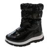 Kid's Warm Boots Student Anti Slip Winter Boots Boy's Thick Warm Cotton Shoes Girl's Plush Outdoor Wear-resistant Pink Boats