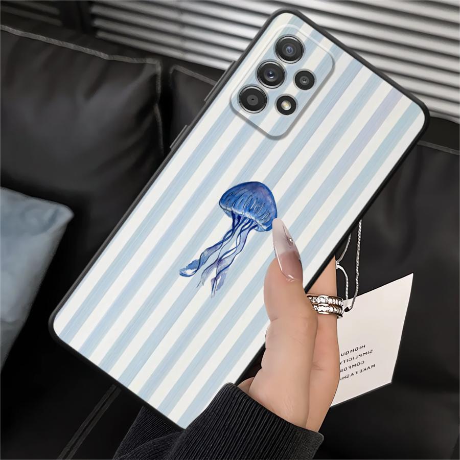 Чехол для Samsung Galaxy A03 A05 A01 A02 A06 Note 20 Ultra 9 10 A50 A70 A10 A20 A30 A40 A04 Мягкая задняя крышка телефона Морские животные