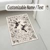 Hummingbird Garden Fantasy Theme Soft Crystal Velvet Rug Custom Name & Text Print Non Slip Floor Rug for Bedroom Living Room
