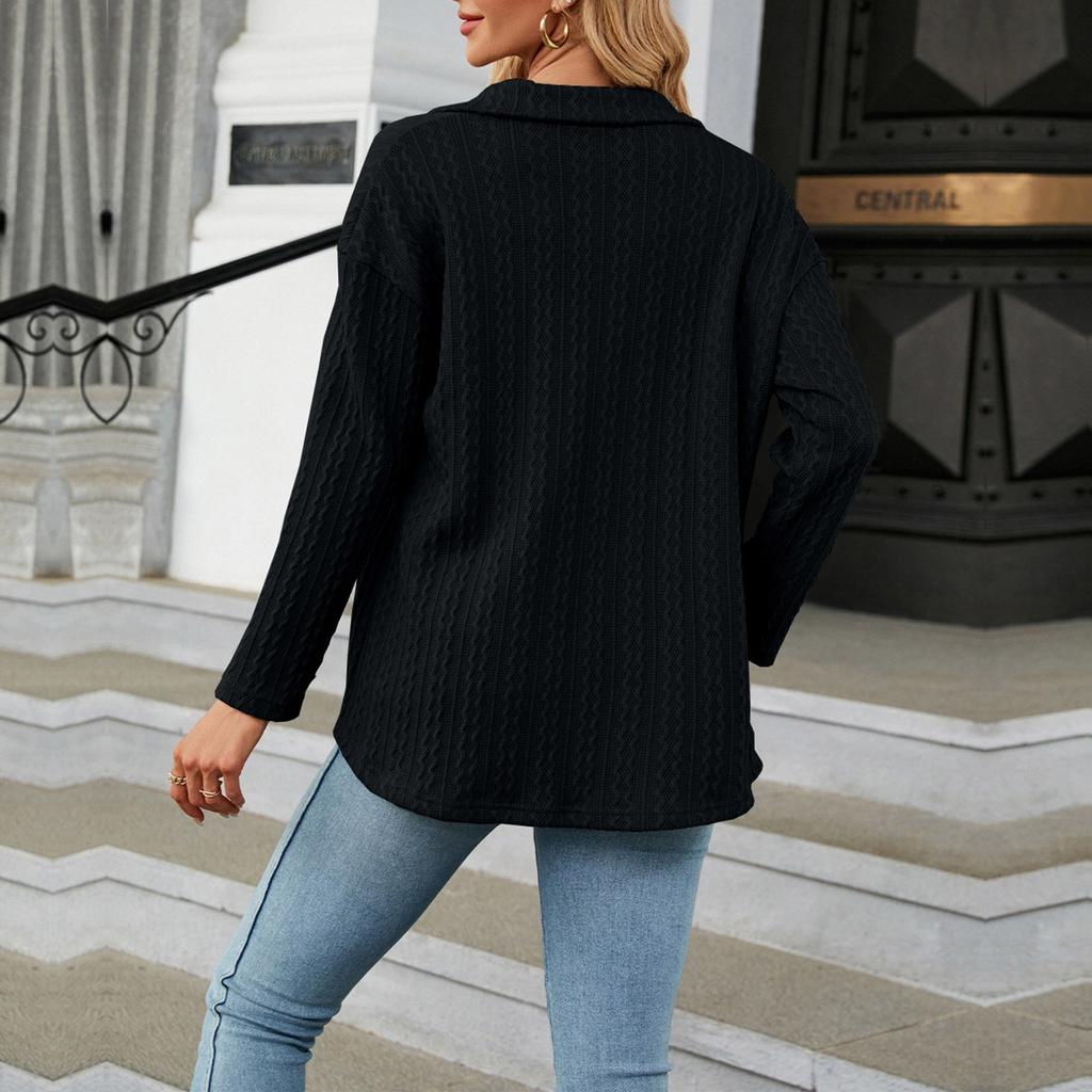 Женская мода повседневная однотонная нагрудная накладка на пуговицах с длинным рукавом кардиган верхнее пальто