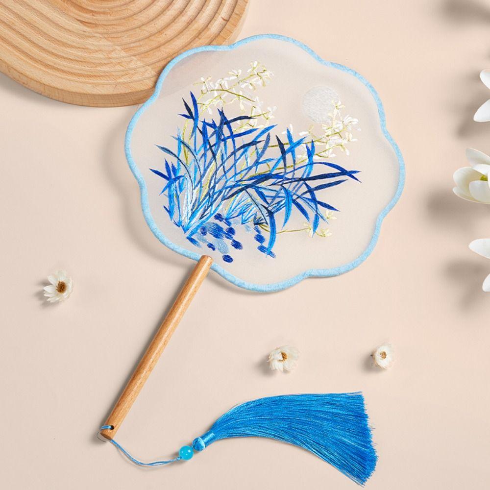 С подвеской в китайском стиле Веер Туан Веер из шелка Классический вышитый Веер Китайская свадьба