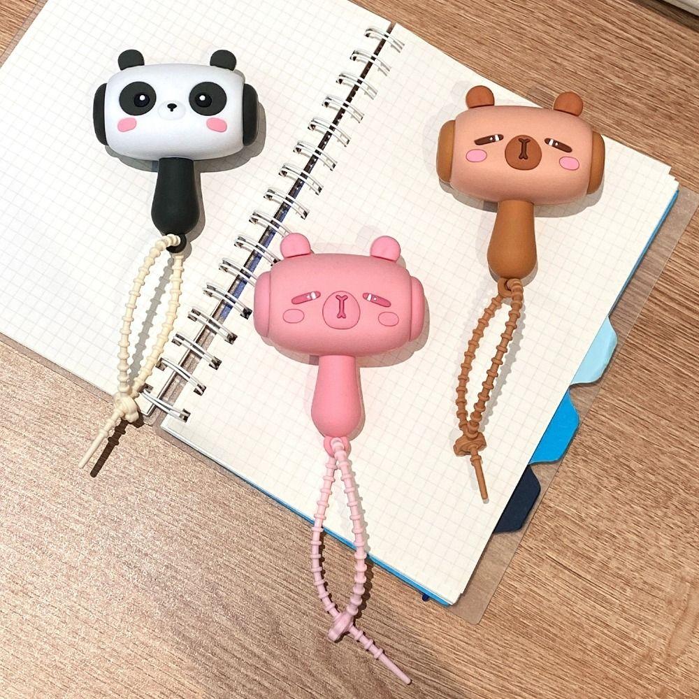Bag Pendant Sound Hammer Key Chain Cartoon Panda Sound Toys Sound-Making Hammer Boys Girls