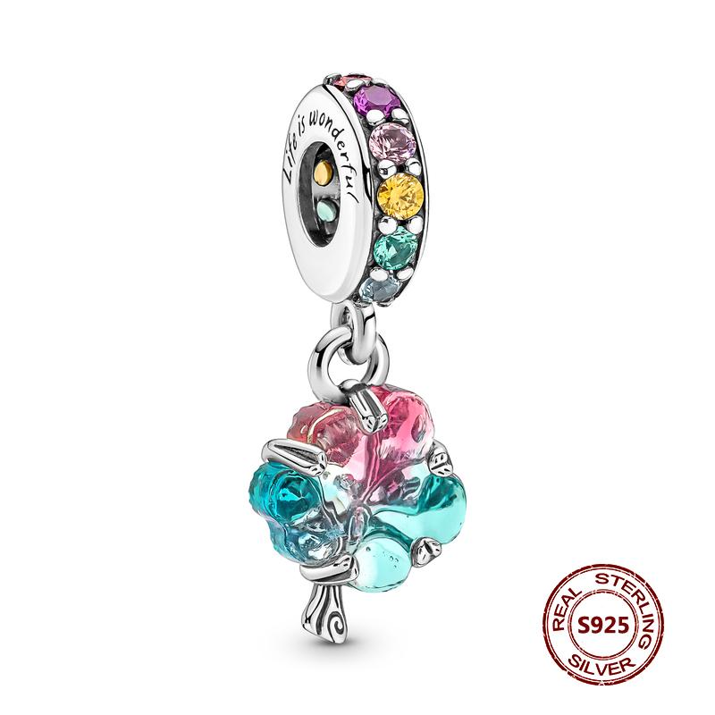 Подвески-хамелеоны, подходят модные оригинальные браслеты, серебро 925 пробы, циркон, осьминог, черепаха, бусина, бабочка, светлячок, подвеска, DIY изготовление ювелирных изделий