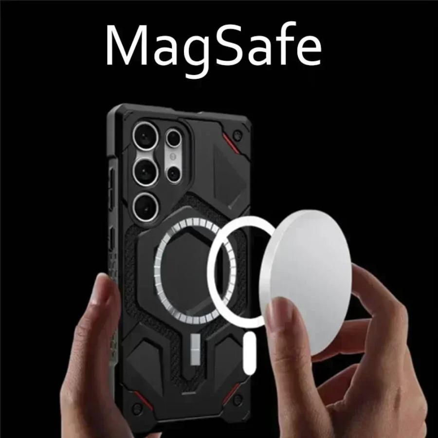 Чехол Monarch Pro Magnetic KEVLAR для SamsungS25 Ultra S23 S24 Plus Magnet Military Rugged Armor Shockproof Magsafe Protect Cover