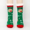 1 пара зимних носков с рисунком Санта-Клауса и лося, с плюшевой подкладкой, сохраняющих тепло, рождественские носки с высоким голенищем, гетры для ног, осенне-зимний подарок на праздник