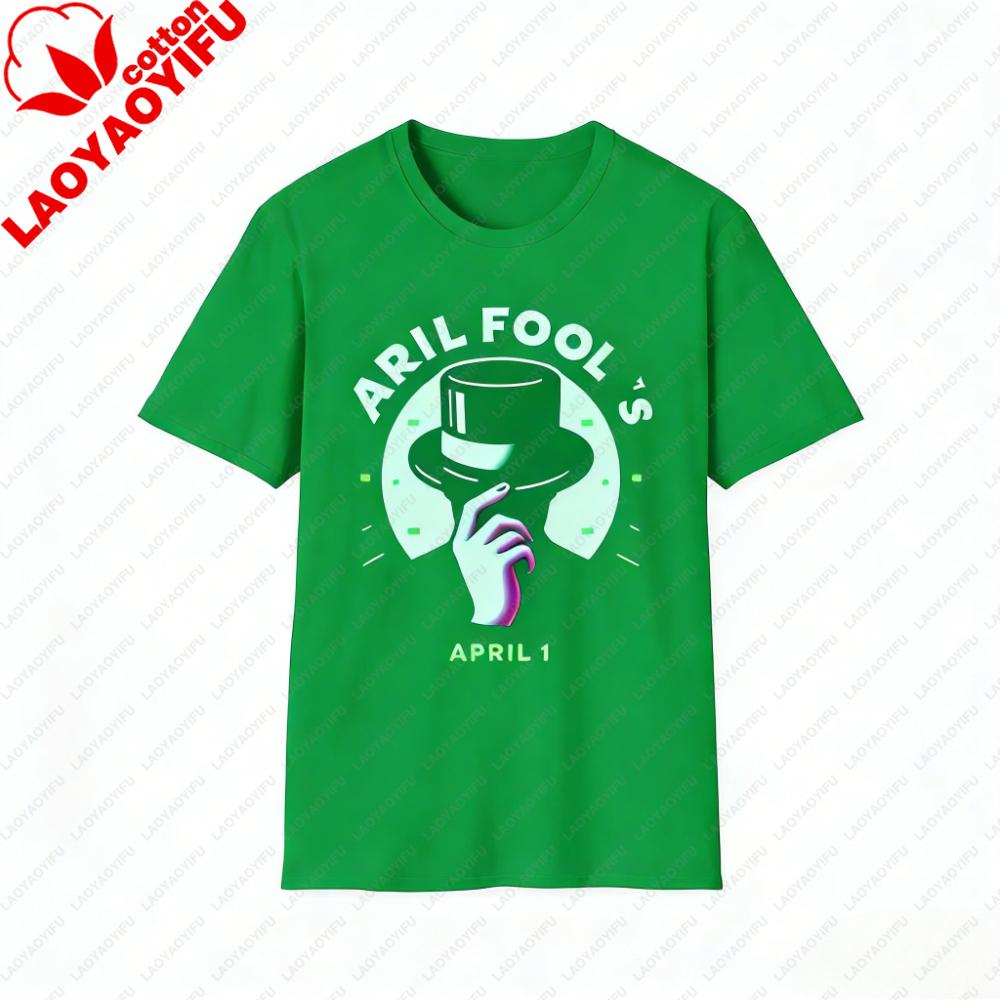 April Fools Day Shirt April 1 Tshirt Fashionable Casual Summer Round Neck Short Sleeve Unisex Unisex Festival Costumes Cotton Tops