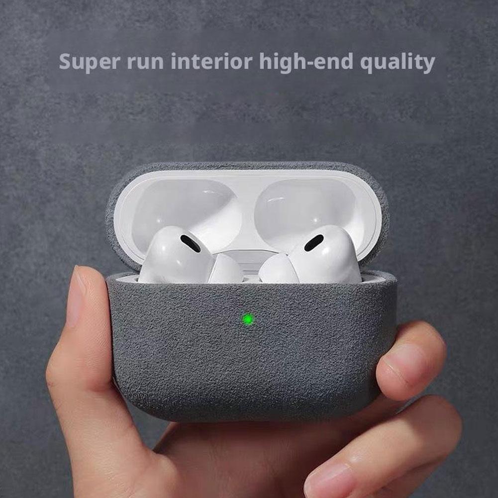 Замшевый чехол из алькантары для AirPods Pro 3 Роскошный защитный чехол Полное покрытие Защита от падений Царапоустойчивый Аксессуары для Bluetooth-наушников