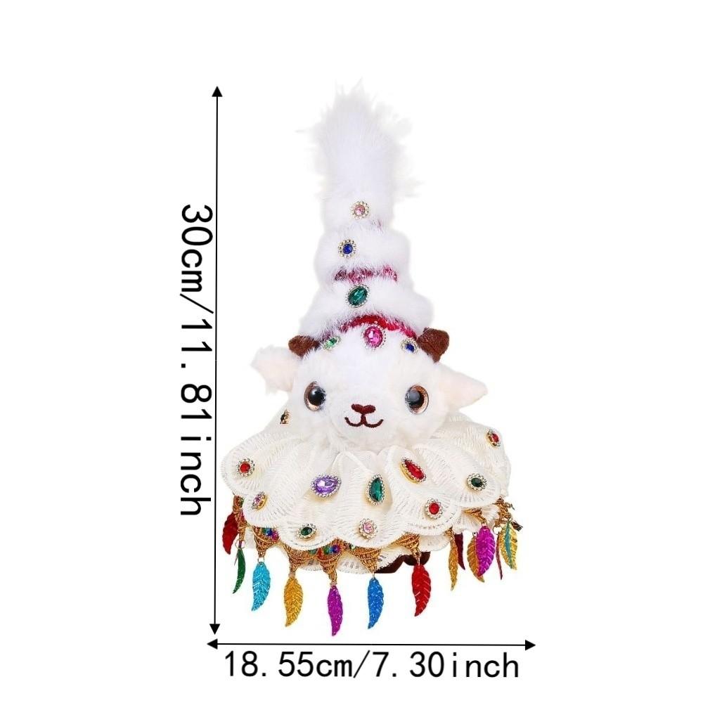 Fluffy Sheep Sheep Figurines PP Cotton Lamb Plush Doll Lamb Plush Toy  Spring Festival Party Gift