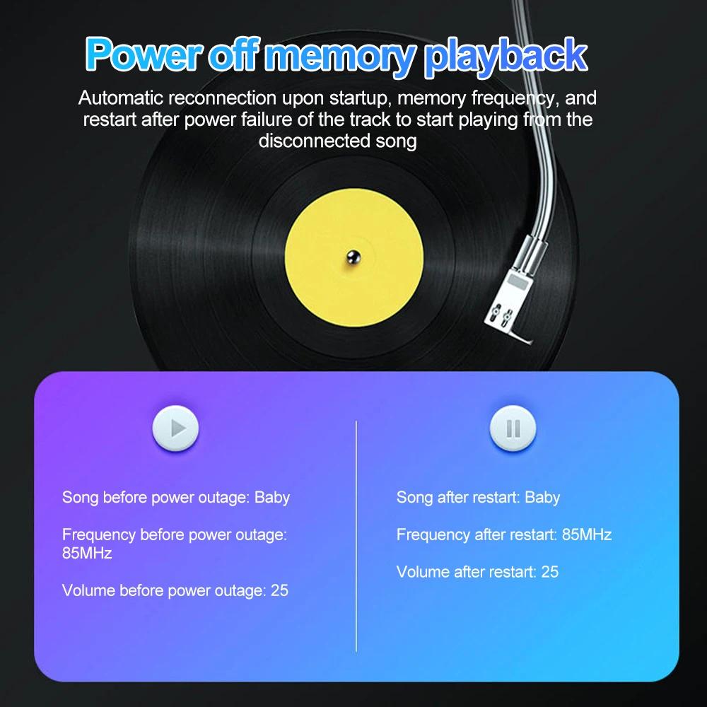 Kebidumei Bluetooth 5.0 FM-передатчик Hands-Free Car AUX Радио Модулятор MP3-плеер с адаптером быстрой зарядки Автомобильные аксессуары