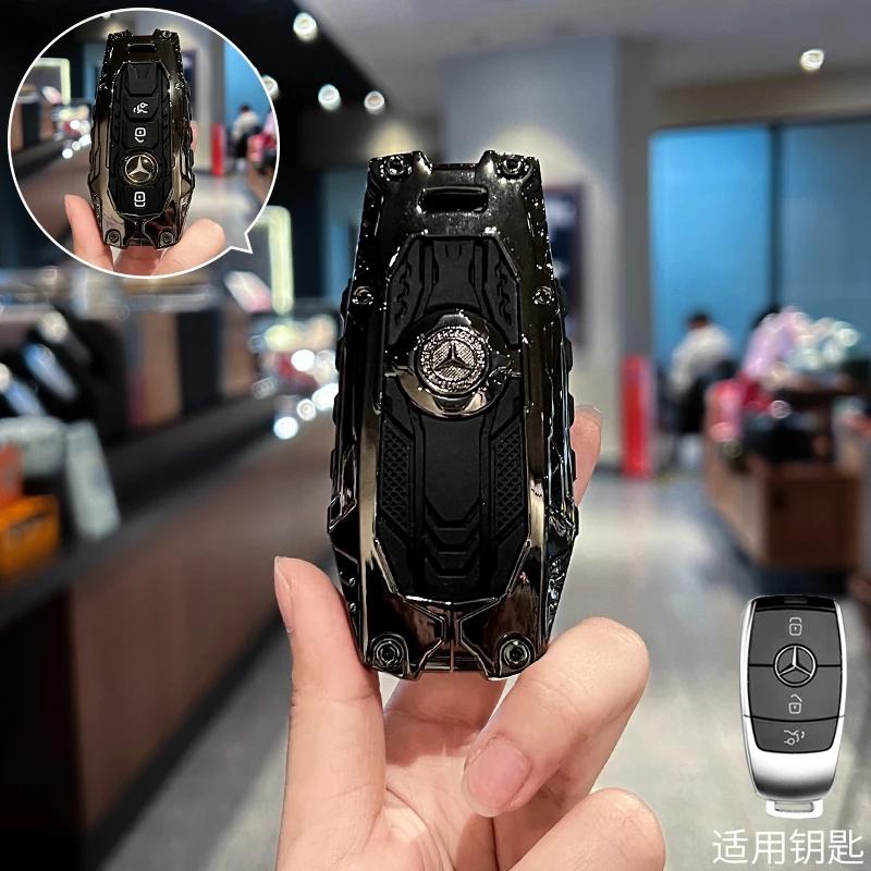 Carbon Fiber Key Fob Cover for Benz Key Case Protector Shell for Benz A-B-C Class S-Class G-Class E-Class CLA GLB CLS GLE GLC FF2